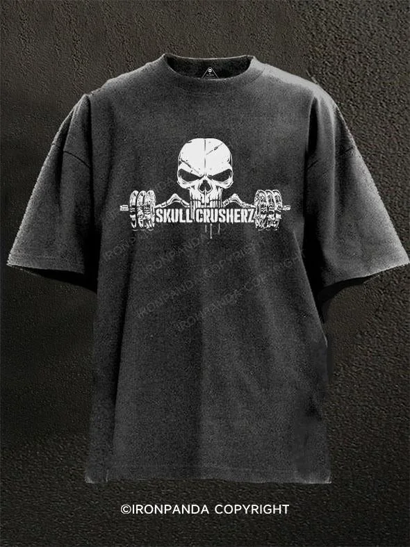 T-Shirt-Designer-Skull Crusherz Washed Gym Shirt