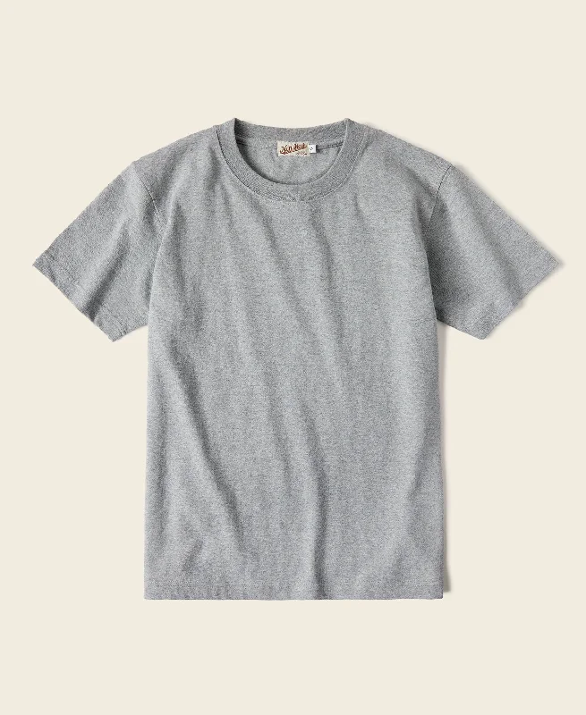 T-Shirt-Cropped-9 oz US Cotton Tubular T-Shirt - Gray