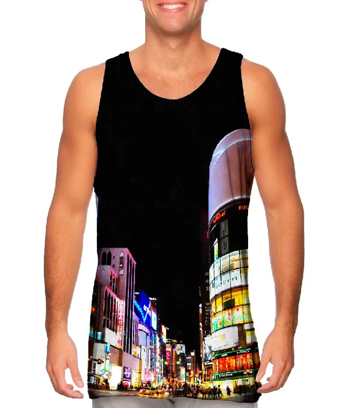 Tank-Top-Orange-Big City Lights Tokyo Japan