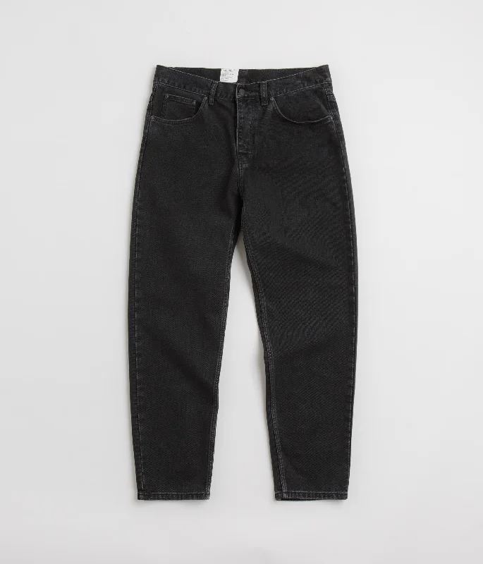 Pants-Pink-Carhartt Newel Pants - Black Stone Washed