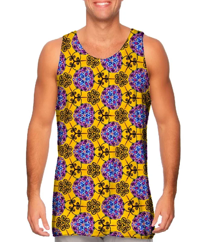 Tank-Top-Minimalist-Diamond Golden Gates Pattern