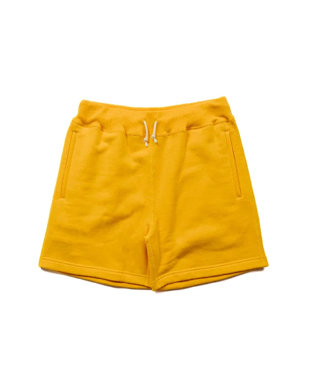 Shorts-Blue-The Real McCoy's MC23013 9oz. Loopwheel Sweatshorts Yellow